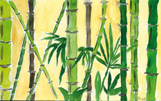 Grußkarte Bambus