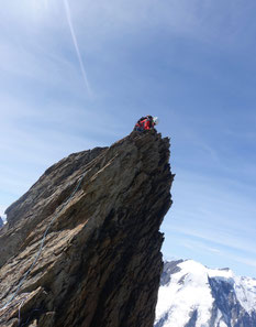 Schreckhornhütte, Schreckhorn, Lauteraarhorn, Traverse, Überschreitung, Lauteraargrat, Schraubengang