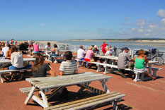 La terrasse du club house du Cercle Nautique du Touquet