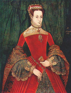 Mary Fitzalan trägt einen FLAT HOOD, 1565 (flickr, picture by Lisby) elisabethanische Mode Tudor Kleidung