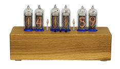 Oak Wood Nixie Clock IN-14