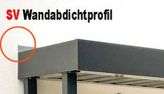Wandabdicht-Profil Vordach-Carport