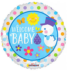 Folieballon Welcome baby € 2,90 45 cm