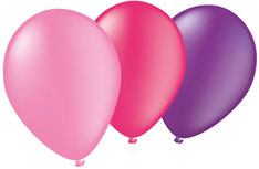 Ballonnen Boys roze/paarsn €2,25  8stuks