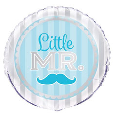 Folieballon Blue Moustache "Little Mr" 45cm € 2,25