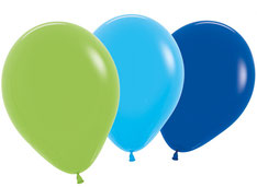 Ballonnen Boys blauw/groen €2,25 8stuks