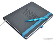 Notebook  personalizzato con chiusura elastico e penna