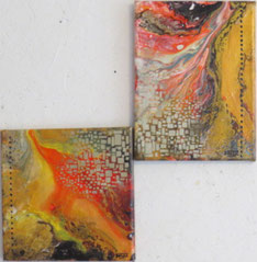 daluz composition abstraction lyrique abstraite aux formes colorées 