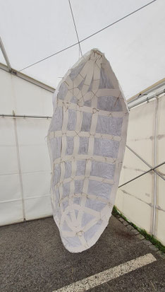 Papierobjekt, pappmachè, papierkunst, papierboot, boot