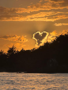 Wolken in Form von einem Herz