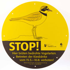 Hinweisschild Kiesbrüter ©Andreas Stockmann