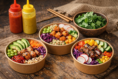 Bowl Menü – Sunrise Bowl und Rainbow Bowl als frisches Foodtruck Catering in Potsdam