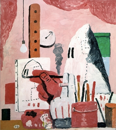 Philip Guston, The Studio, 1969, oil on canvas, Louisiana Museum of Modern Art, Denmark
