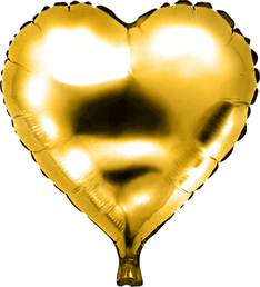 Folieballon Hart goud € 1,50