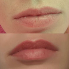 Permanent Make Up Lippen vorher-nachher. Pimp my Face - Hamburg, Geesthacht & Norderstedt