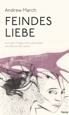 Die Zeichnung auf dem Cover von "Feindes Liebe" zeigt ein Gesicht und einen Vogel.