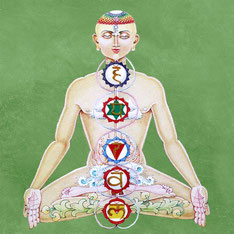 Homme avec chakras