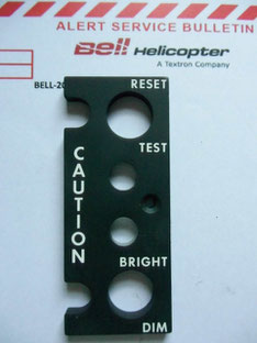 Caution panel light plate