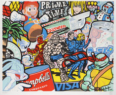 Speedy Graphito, Prime Time, 2010, sérigraphie, collection artothèque du musée des beaux-arts de Brest métropole.