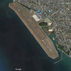 山口宇部空港(Google earth)
