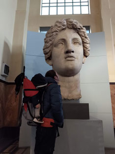 father and son exploring Rome