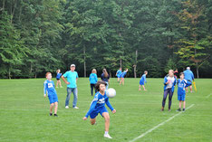 Der Faustball-Nachwuchs des TV Hohenklingen präsentierte sich beim eigenen Sportfest wieder recht erfolgreich. Die engagiert auftretenden Kids der U12 (unser Bild) wurden Dritter