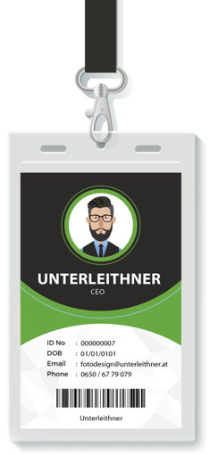 Firmenausweis, Mitarbeiterportrait, Personalfoto