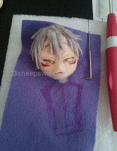 羊毛フェルト 作り方 刀剣乱舞 鳴狐