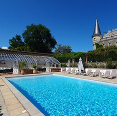 Swimming pool Château Belle Epoque in Landes at Linxe 40