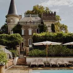 Swimming pool Château Belle Epoque in Landes at Linxe 40