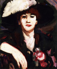 Anne Estelle Rice au Café Harcourt © John Duncan Fergusson, collection privée