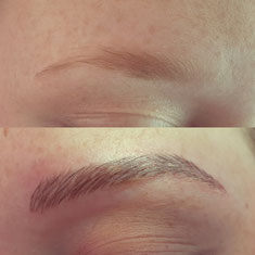 Microblading Augenbrauen vorher nachher. Hamburg, Norderstedt, Geesthacht - Pimp my Face
