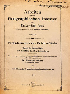 Separat-Abdruck der Universität Bern, 1896. Exemplar der Stadtbibliothek Biel