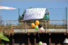 Grün statt Groth – das wird nun Geschichte. Das Berliner Abgeordnetenhaus hat der Bebauung des nördlichen Mauerparks zugestimmt. Foto: al