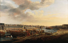 Louis-Nicolas Van Blarenberghe, Vue du port de Brest, 1774, huile sur toile. Collection musée des beaux-arts de Brest