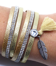 Bracelet tendance multi-rangs or pour Elle