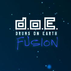 Logo of the band "Drums On Earth" with catchword "Fusion"