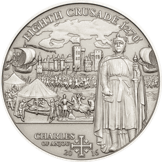 Monnaie commémorative 8ème croisade – Charles d’Anjou Îles Cook 2016 - 5 Dollars