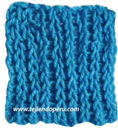 punto barras tejido en telar tectangular - loom stitch