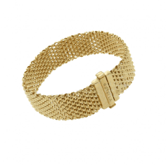 Bracciale donna in oro giallo 18 kt modello tappeto stella Milano
