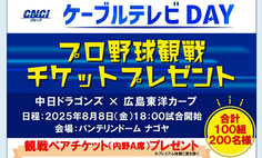 中日ドラゴンズ 観戦チケットプレゼント