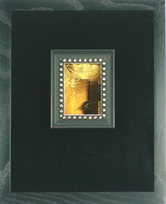 「空鏡」 （Sky mirror） 多層ガラス絵（2層）/80×60mm /¥60,500（税込み）