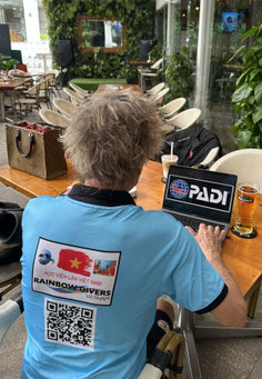 Jeremy Stein Founder Manager of Rainbow Divers Vietnam PADI Dive Center Vietnam Back View