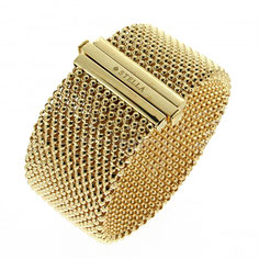 Bracciale donna in oro giallo 18 kt modello tappeto stella Milano