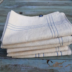 sets de tables artisanaux en lin ancien brode