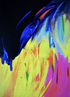 Licht + Schatten/ Öl auf Leinwand, 1995, 200 x 150 cm.  Privatsammlung Grimaud, F