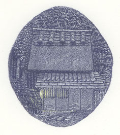 2010 宵待ち Waiting for the Night 8. 6x 7. 4cm-Limited Edition 30　木口木版 ￥13,500