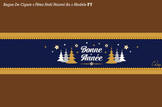 Etiquettes de cigares pour les Fêtes - Bague de cigare personnalisée pour Les Fêtes de Noël - Joyeux Noël - Bagues de cigares personnalisées spéciale Noël - Sticker bague de cigare personnalisée Père Noël