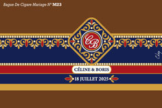 Bague de cigare Mariage - étiquette de cigare personnalisée pour un Mariage - Bagues de cigares spéciales Mariage - Idée cadeau Mariage - Cigares personnalisés Mariage - Cadeau invités Mariage - Etiquette de cigare personnalisée