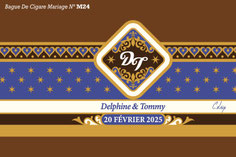 Bague de cigare Mariage - étiquette de cigare personnalisée pour un Mariage - Bagues de cigares spéciales Mariage - Idée cadeau Mariage - Cigares personnalisés Mariage - Cadeau invités Mariage - Etiquette de cigare personnalisée